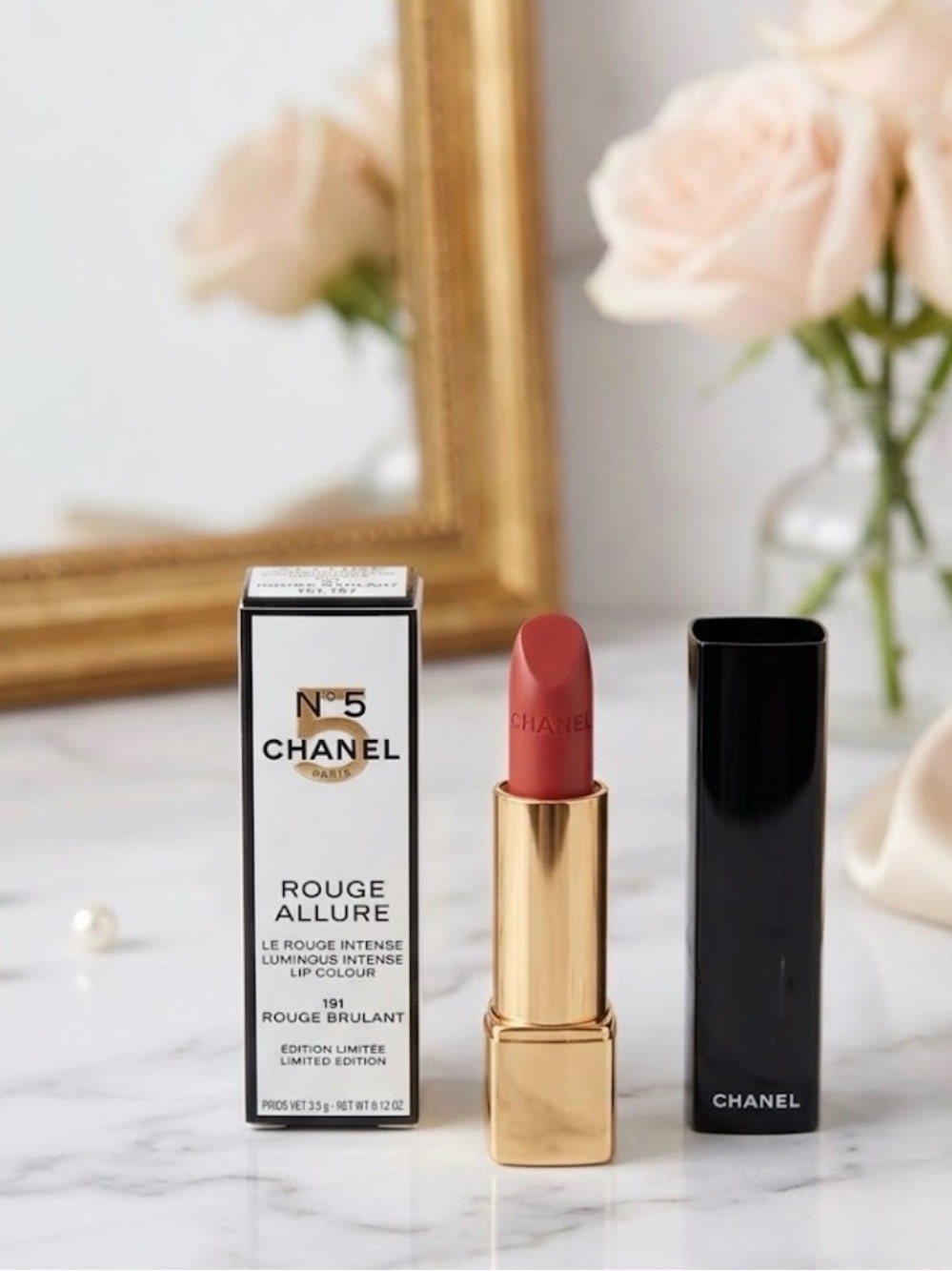 CHANEL LIPSTICK ROUGE ALLURE LIMITED ED N°5 HOLIDAY COLLECTION 191 Rouge Brulant